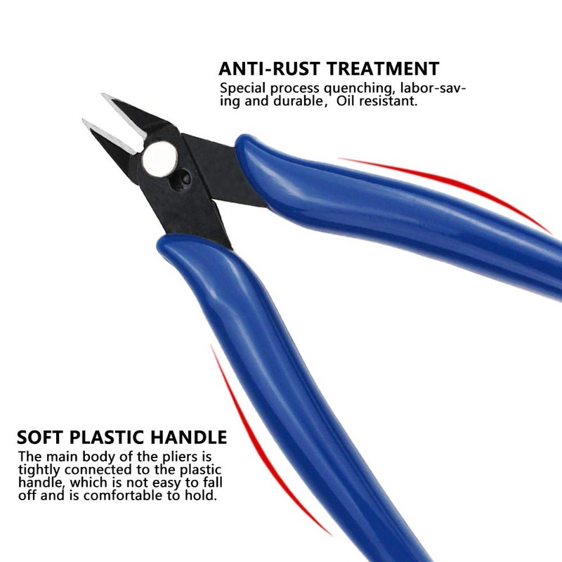 KALIM Needle File Set (10Pcs High Carbon Steel Files) and 1 Wire Cutter in A Carry Bag, File Tools for Soft Metal, Wood, Jewelry, Model, DIY, Hobby, etc. - Image 4